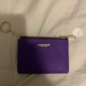 Purple Coach Mini Coin/Card Holder
